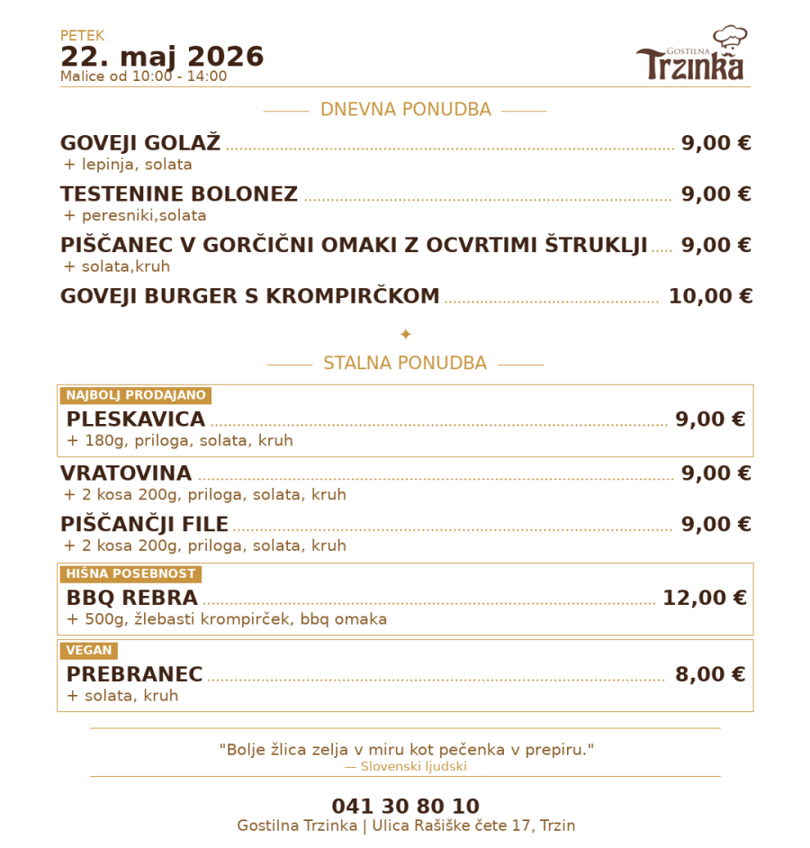 Dnevne malice – 22. maj 2026