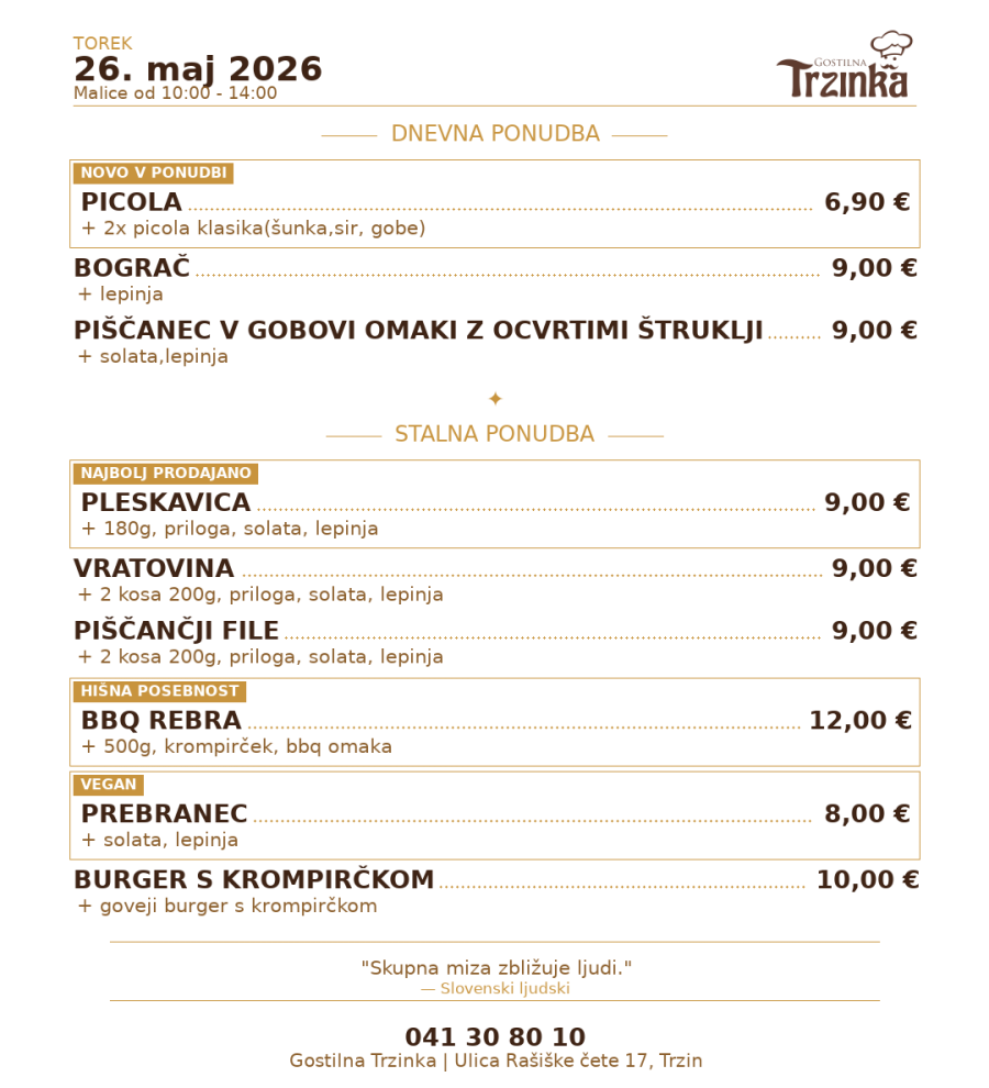 Dnevne malice – 26. maj 2026