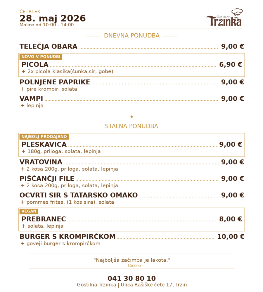 Dnevne malice – 28. maj 2026